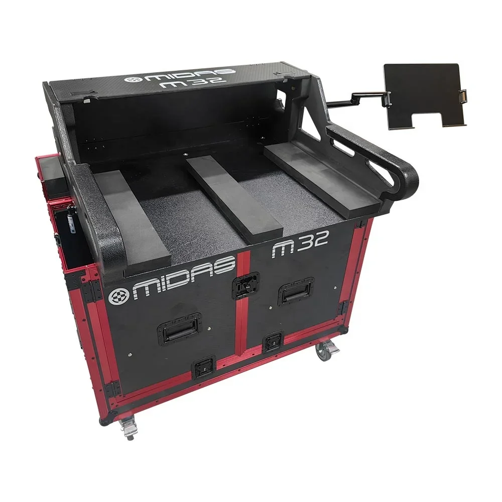 Laptop Stand - 2026年カスタマイズ油圧式フライトケース（Midas M32用、ラップトップスタンド付き）屋外音楽機器デジタルミキサーフライトケース