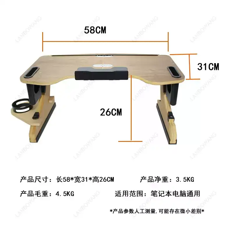 Laptop Stand - アルミ合金製折りたたみ式ラップデスク、調整可能な人間工学に基づいたノートパソコン用ベッドテーブル、ホームオフィス用スタンディングコンピューターデスク