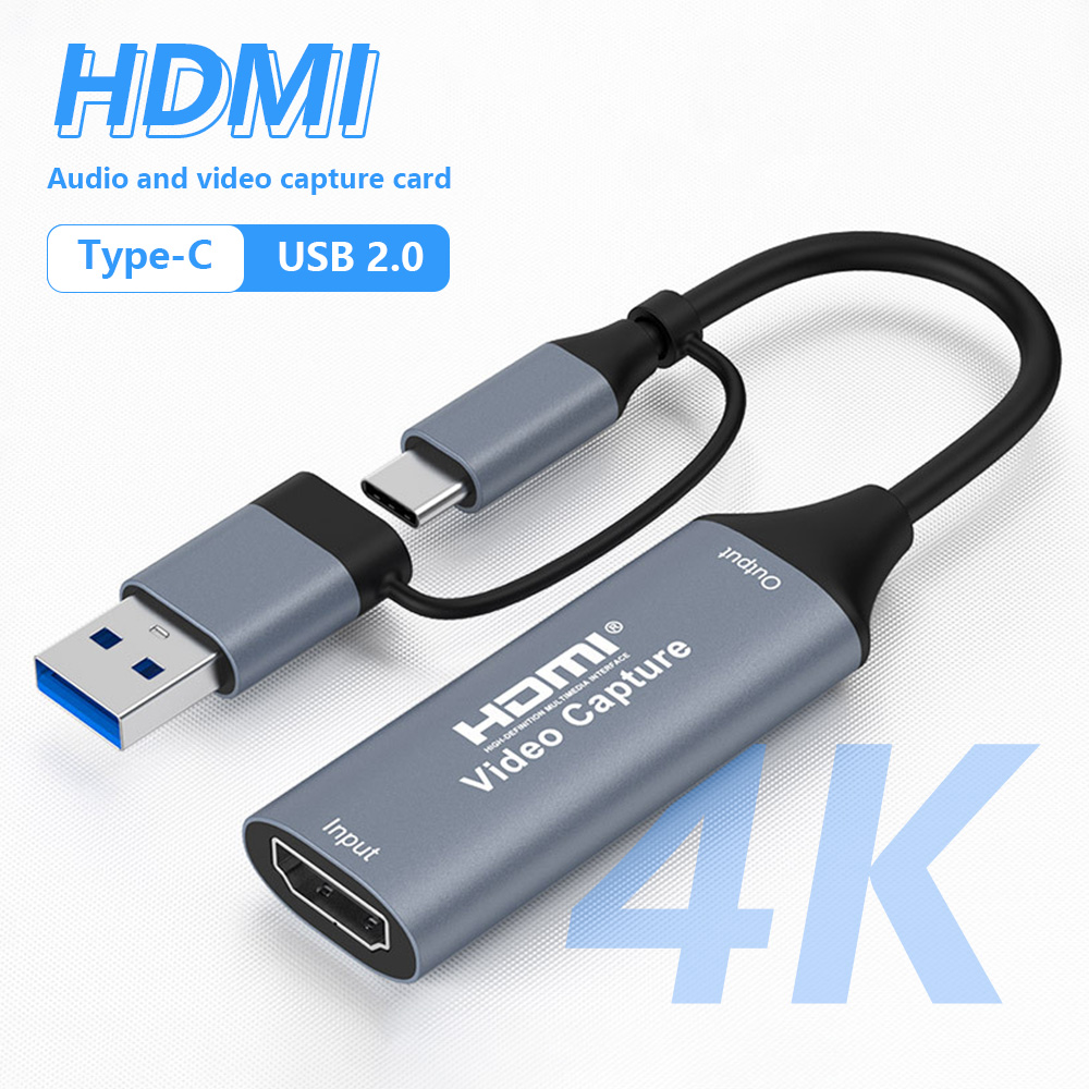 Hdmi Cable - 4K 2in1 USB 2.0 ビデオキャプチャカード USB/Type-C