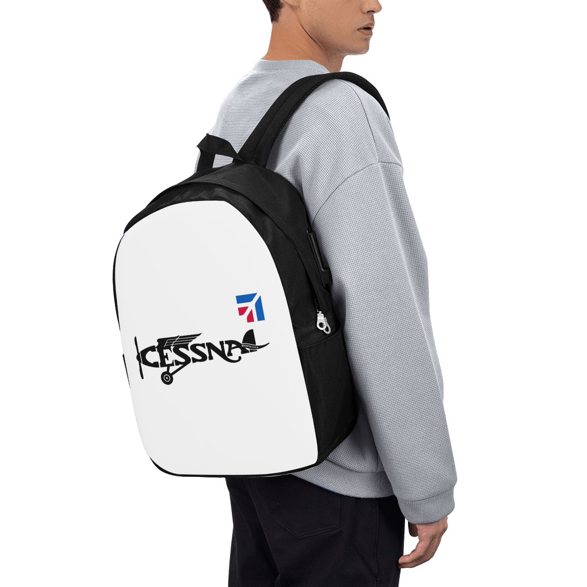 Laptop Bag - セスナロゴバックパック旅行ノートブックバッグコンピュータ大学生スクールバッグラップトップショルダーバッグ男性女性用