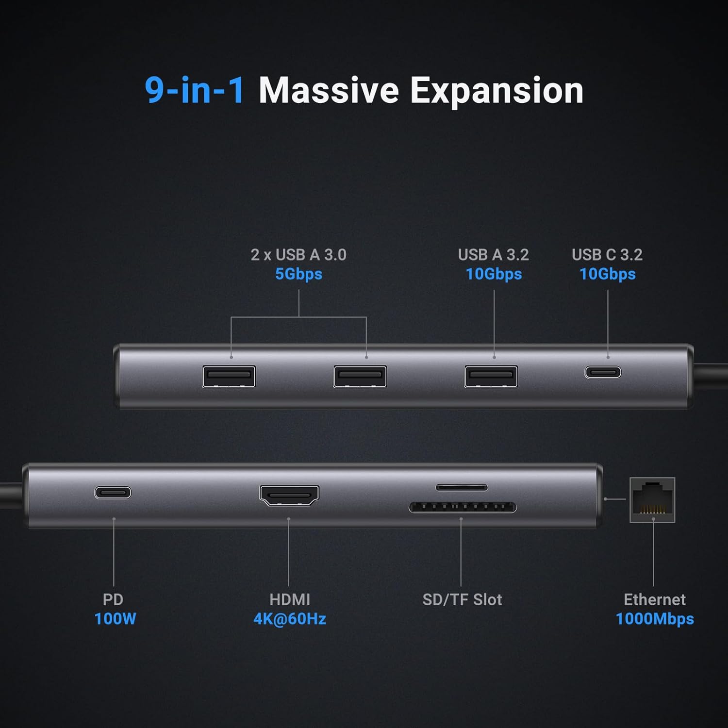 UGREEN Revodok Pro 109 USB C ハ - Usb Hub のレビューと価格