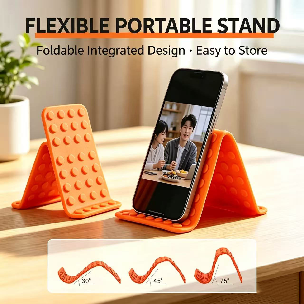 携帯用ユニバーサル携帯電話スタンド、角度調整可能なシリコン製 - Laptop Stand のレビューと価格