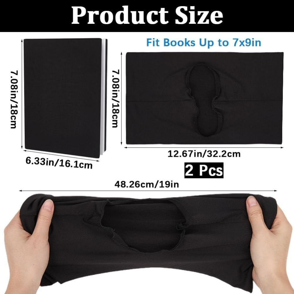 2枚入り伸縮ブックカバー ブラックブックカバープロテクター  - Laptop Sleeve のレビューと価格