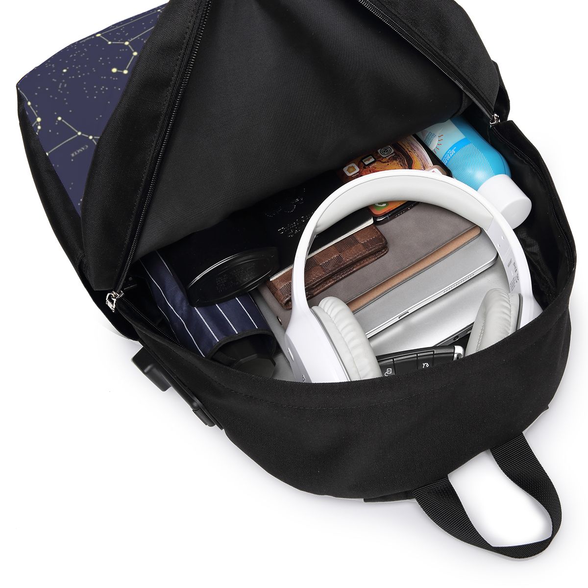 夜空黄金の天体星星座バックパック旅行ノートブックバッグコンピ - Laptop Bag のレビューと価格