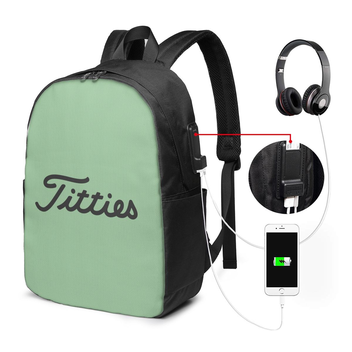 Titties ゴルフボールバックパック旅行ノートブックバッ - Laptop Bag のレビューと価格